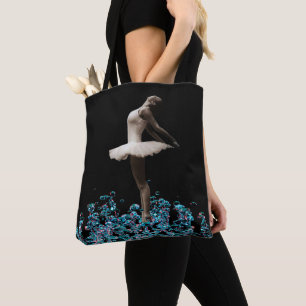 Ballet Dancer in Dancing Water Tote Bag