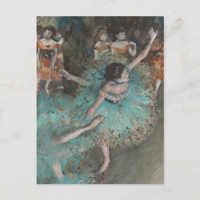 Ballet Dancer in green Edgar Degas Postcard (Front)
