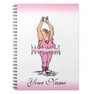 Ballet Dancer in Pink Tutu Personalised Note Pad Notebook