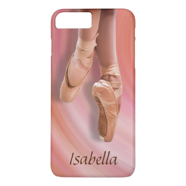 Ballet Dancer in Pink with Custom Name Case-Mate iPhone Case (Back)
