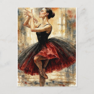 Ballet Dancer in Tutu, Postcard
