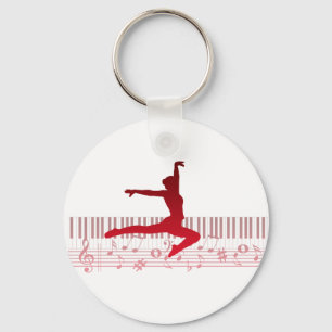 Ballet dancer on a keyboard key ring