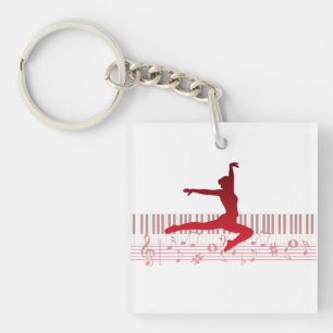Ballet dancer on a keyboard key ring