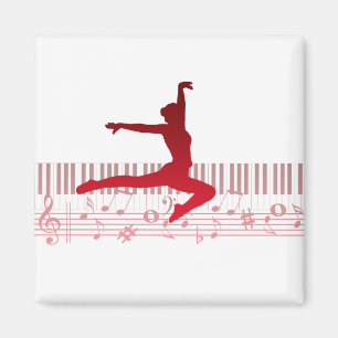 Ballet dancer on a keyboard magnet