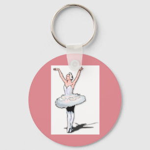 Ballet Dancer Pink Dance Ballerina Girl Key Ring