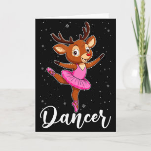 Ballet Dancer Reindeer Ballerinas Christmas Pjs Wo Card