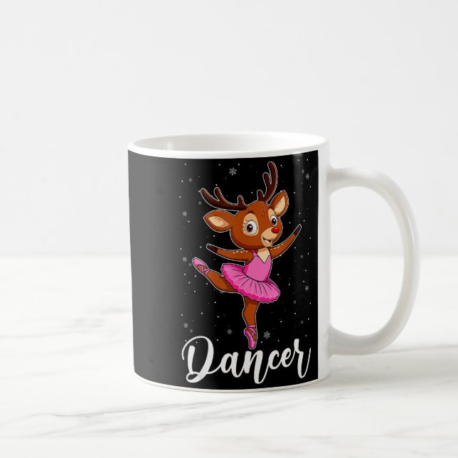 Ballet Dancer Reindeer Ballerinas Christmas Pjs Wo Coffee Mug (Right)