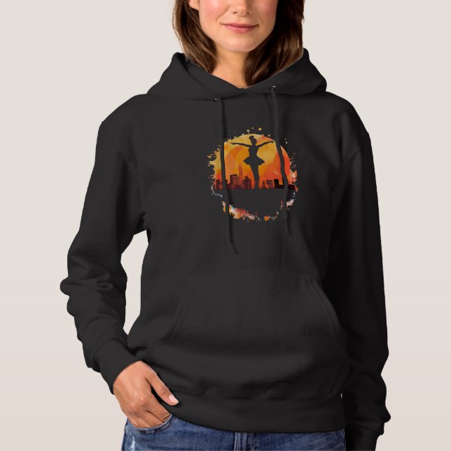 Ballet Dancer Silhouette Ballerina Dancing Women G Hoodie (Front)