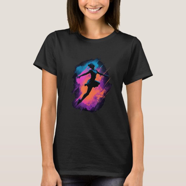 Ballet Dancer Silhouette Ballerina Dancing Women G T-Shirt (Front)
