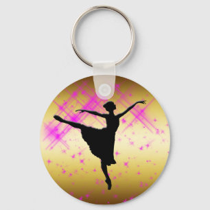 BALLET DANCER SILHOUETTE KEY RING
