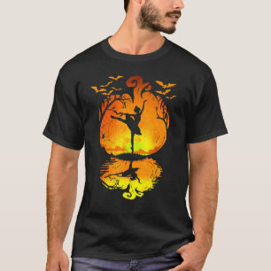 Ballet Dancer Silhouette Pumpkin Halloween Costume T-Shirt