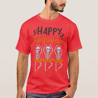 Ballet Dancer Skeleton Spooky Ballerina Halloween T-Shirt