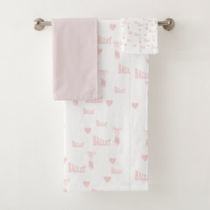 Ballet Dancer Slipper Sweet16 Grandaughter Girl's Bath Towel Set
