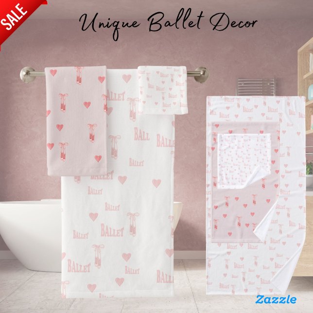 Ballet Dancer Slipper Sweet16 Grandaughter Girl's  Bath Towel Set (Creator Uploaded)
