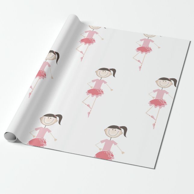 Ballet Dancer Wrapping Paper (Unrolled)