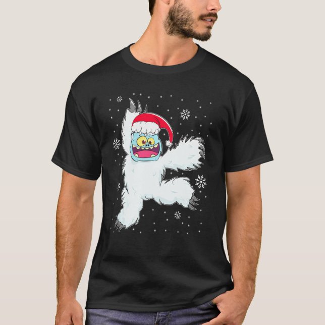 Ballet Dancer Yeti Cut Xmas Christmas Dancing T-Shirt (Front)