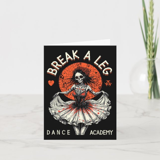 Ballet Dancer Zombie Ballerina Dance Academy Funny Card (Front)