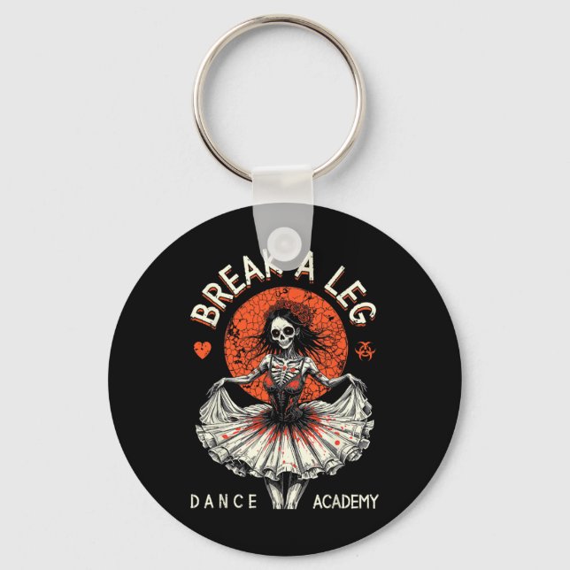 Ballet Dancer Zombie Ballerina Dance Academy Funny Key Ring (Front)