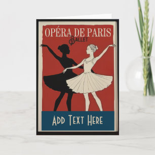 Ballet Dancers, add text Holiday Card