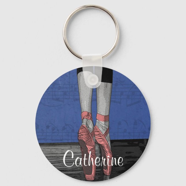 Ballet Dancers Dance Shoes Key Chain Dancer Gift (Front)