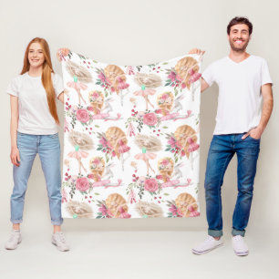 Ballet Dancers Fleece Blanket