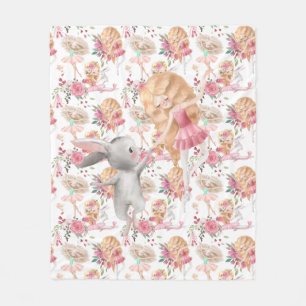 Ballet Dancers Fleece Blanket