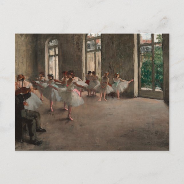 Ballet Dancers in ballet school Edgar Degas Postcard (Front)