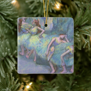 Ballet Dancers in the Wings by Edgar Degas Ceramic Ornament