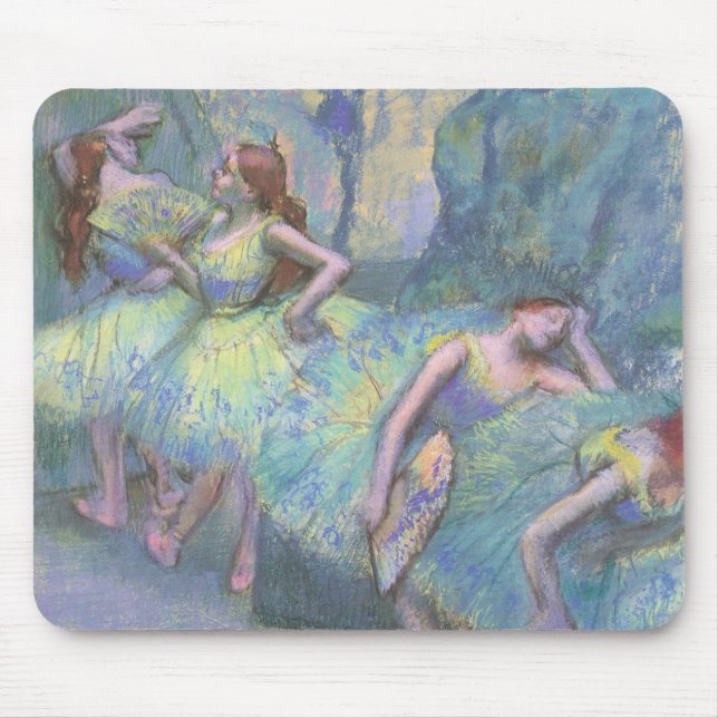 Ballet Dancers in the Wings by Edgar Degas Mouse Pad (Front)