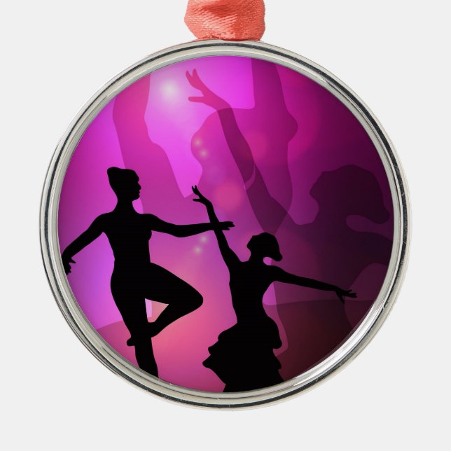 Ballet Dancers Metal Ornament (Front)