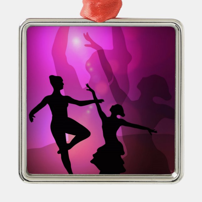 Ballet Dancers Metal Ornament (Front)