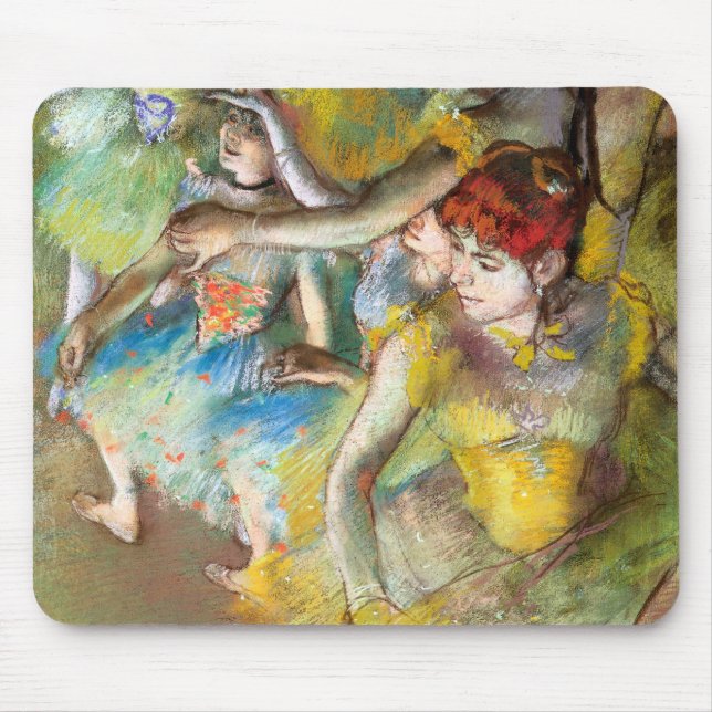 Ballet Dancers on Stage by Degas Mouse Pad (Front)