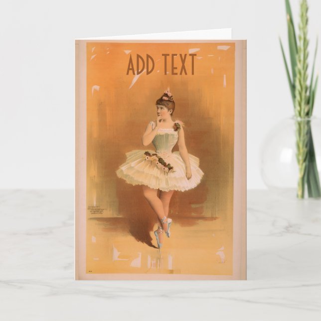 Ballet Dancers, personalize add text Holiday Card (Front)