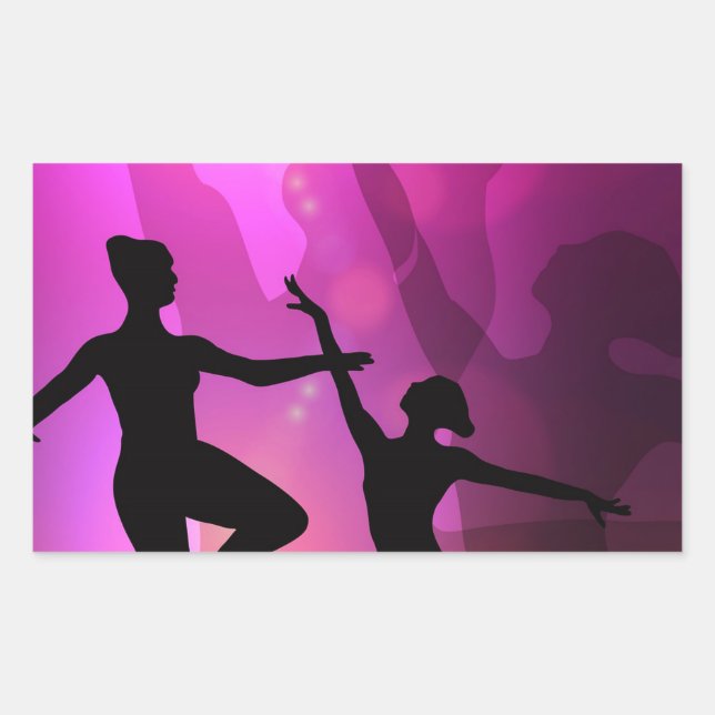 Ballet Dancers Rectangular Sticker (Front)