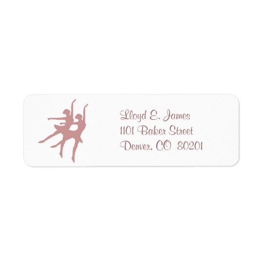 Ballet Dancers Return Address Label