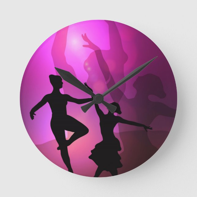 Ballet Dancers Round Clock (Front)