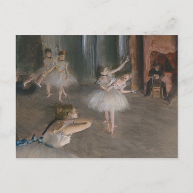 Ballet Dancers Theater Rehearsal Edgar Degas Postcard (Front)