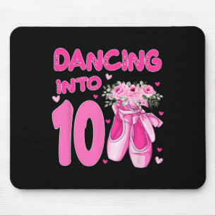 Ballet Dancing Into 10th Birthday Ballerina 10 Yea Mouse Pad