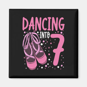 Ballet Dancing Into 7 Birthday Ballerina Girls Kid Magnet