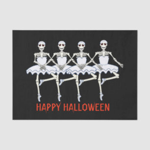Ballet Dancing Skeletons Halloween Party Tissue Paper