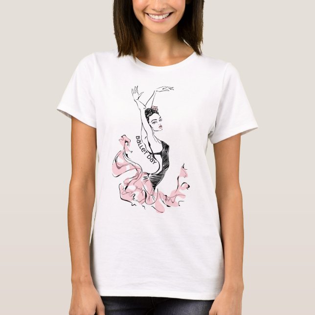 Ballet Day, ballerina T-Shirt (Front)