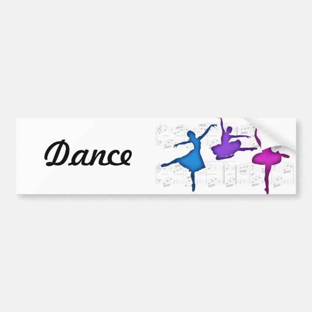 Ballet Day Ballerinas Bumper Sticker (Front)