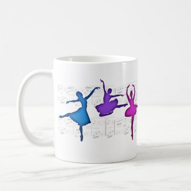 Ballet Day Ballerinas Coffee Mug (Left)