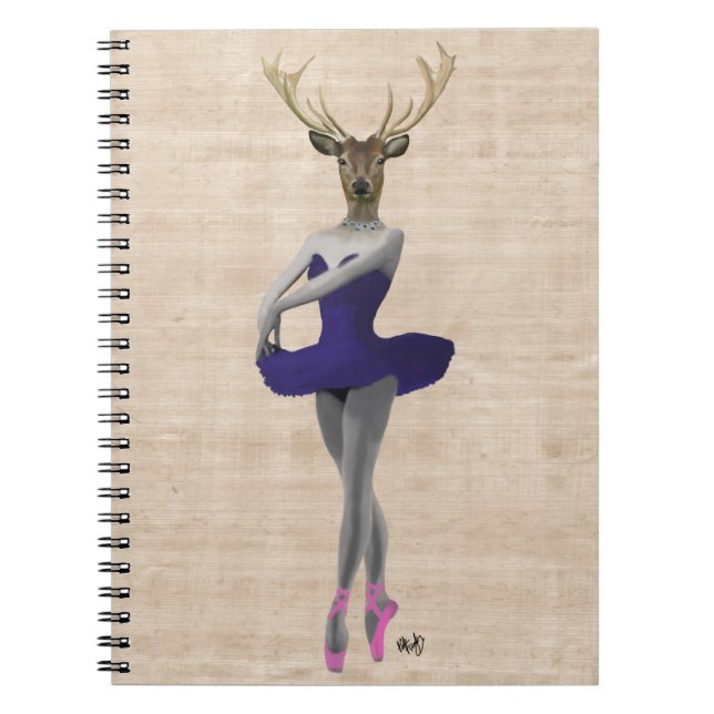 Ballet Deer in Blue Notebook (Front)