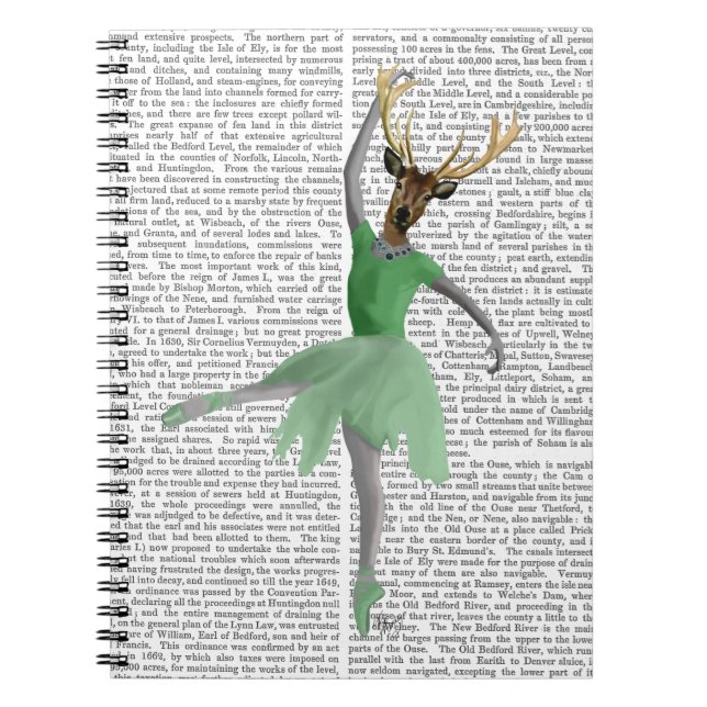 Ballet Deer in Green Notebook (Front)