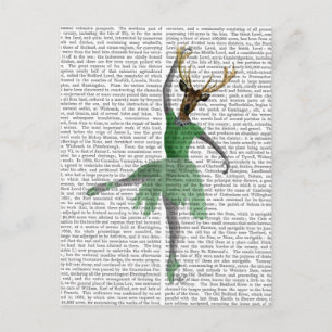 Ballet Deer in Green Postcard