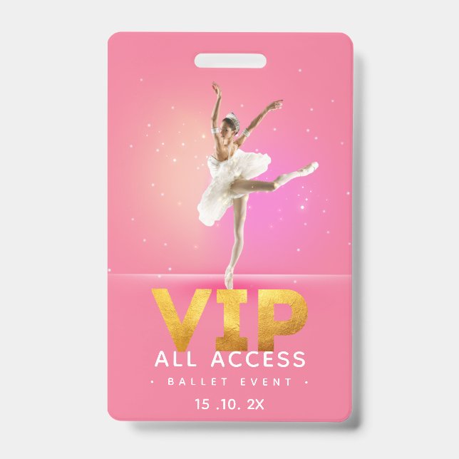 Ballet event VIP All Access Pass ID Badge (Front)