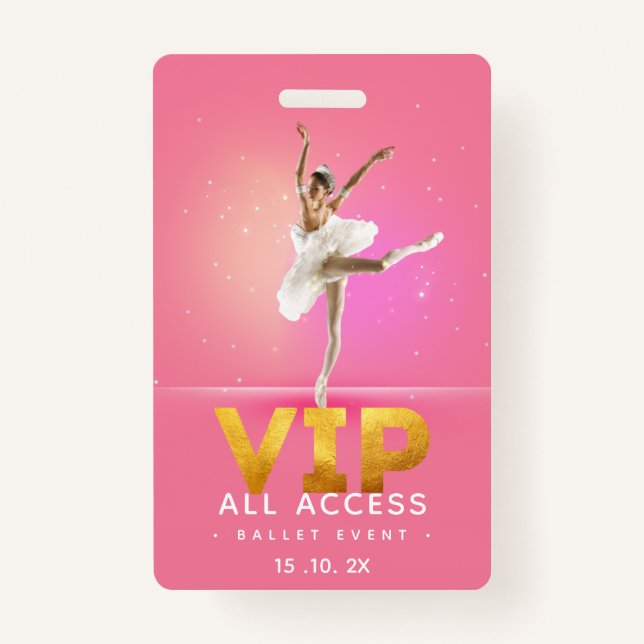 Ballet event VIP All Access Pass ID Badge (Front)