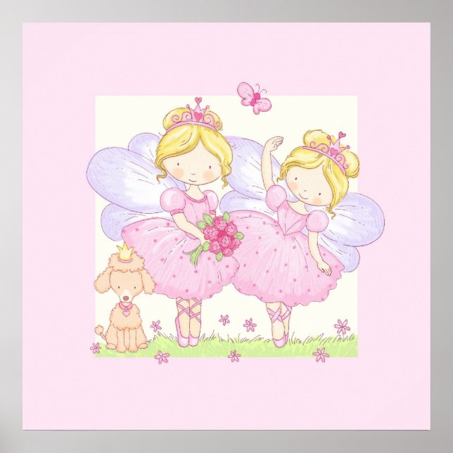 Ballet fairies with poodle poster (Front)