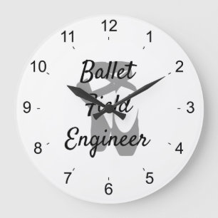 Ballet Field Engineer Large Clock